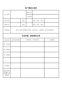 客户跟进记录表