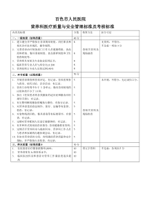 营养科医疗质量与安全管理标准及考核标准