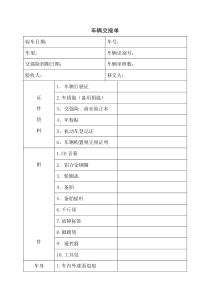 《租赁车辆交接单》