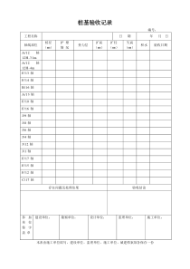 桩基验收记录表格