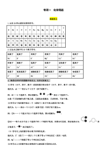 中考化学专题复习一化学用语