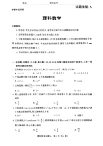 山西省2019届高三考前适应性测试数学(理)试题及答案