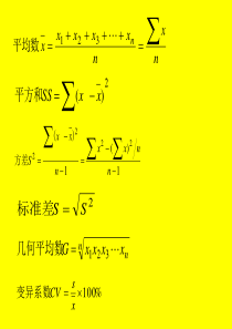 食品试验设计与统计分析-常用公式及步骤