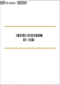 信息技术规划战略报告