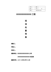 施工现场各类事故现场处置方案