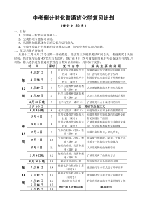 中考化学复习计划