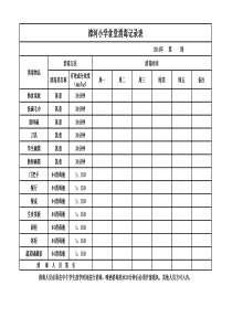 学校食堂消毒记录表