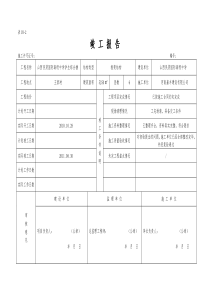 竣工报告表C0-2