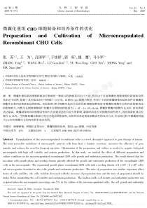 微囊化重组CHO细胞制备和培养条件的优化