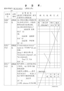 ECN会签单(产品及材料)