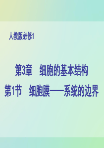 《教师参考》新课标人教版(高中生物) 必修1：3.1 细胞膜――系统的边界 同课异构课件2