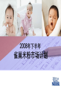 XXXX年雀巢婴儿米粉年度推广方案