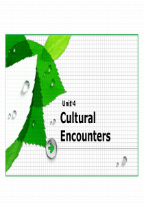 Unit 4 Cultural Encounters  课件