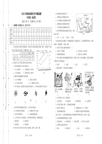 2015地理会考试题