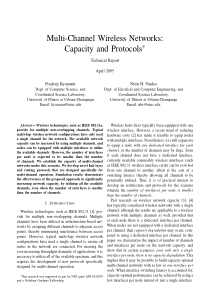 Multi-Channel Wireless Networks Capacity and Proto