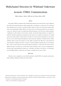 Multichannel Detection for Wideband Underwater Aco