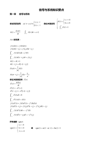 信号与系统知识要点