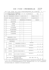 分11部(子分部)工程质量验收记录新