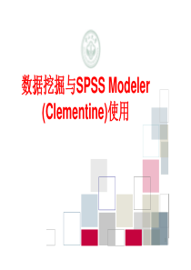 Clementine数据挖掘入门及实战sysu