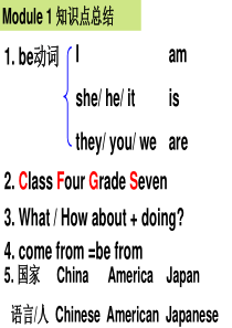 2012新版外研版七年级英语上册期末知识点复习M1-M10课件 - 36374