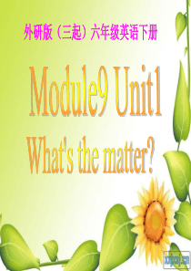 外研社小学英语第八册Module9Unit1 Whats the matter