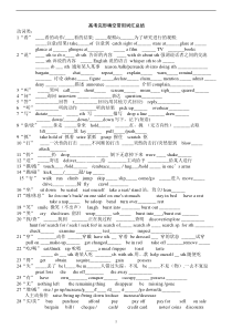 高考完形填空高频词汇总结整理版最新