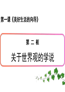 关于世界观的学说(优质公开课)