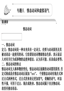 [独家精品]2012学案与测评英语人教版 语法篇专题8  情态动词和虚拟语气