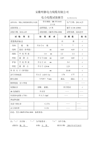 电力电缆检验报告