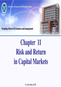 chapter 11 Risk and Return in Capital Markets USTB