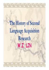 Chapter 1a Second Language Acquisition Research Hi