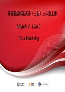 外研版英语三起三年级上册Module4 Unit2 It__&_039;s a black dog课