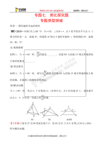 2020河南中考数学复习专题专题-类比探究题