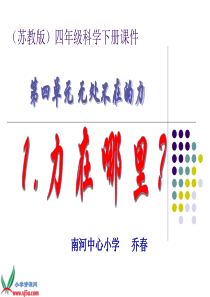 苏教版小学科学四年级下册《力在哪里》课件