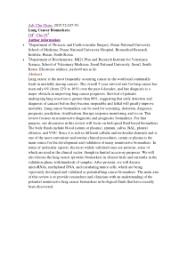 Lung Cancer Biomarkers