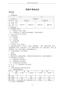 英语中考知识点归纳