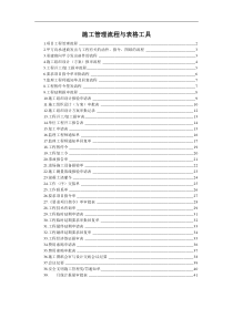 房地产项目工程管理及组织施工管理流程与表格工具_42页