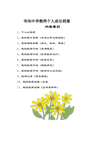 《教师个人成长档案》