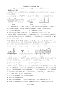 初中物理中考复习难点突破—压强