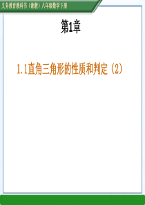 2016春八年级数学下1.1直角三角形的性质与判定Ⅰ(2份湘教版)(2)高品质版