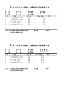 乙型肝炎五项检验报告单