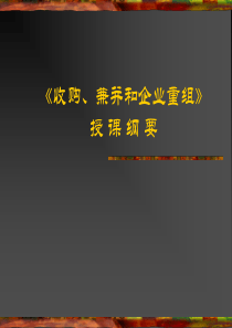 收购、兼并和企业重组134页中文