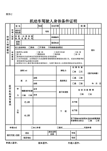 2018版最新驾驶员体检表