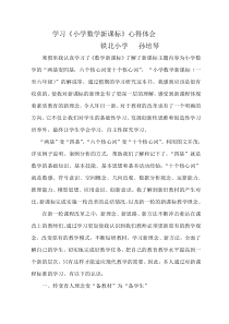 学习小学数学新课标心得体会