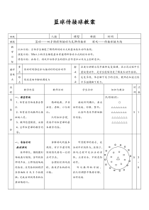 篮球传接球教案