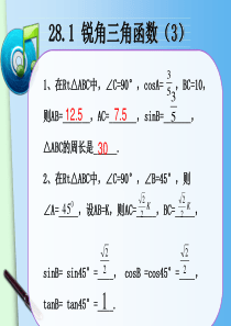 28.1《锐角三角函数(3)》ppt课件