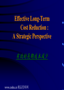 有效的长期成本减少(ppt 27)