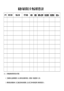 员工物品领用登记表