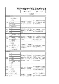 CLASS操作标准及观察单