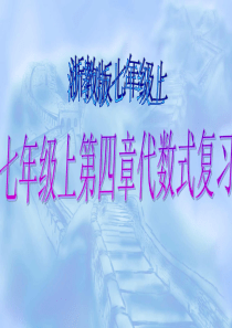 浙教版七年级上第四章代数式复习